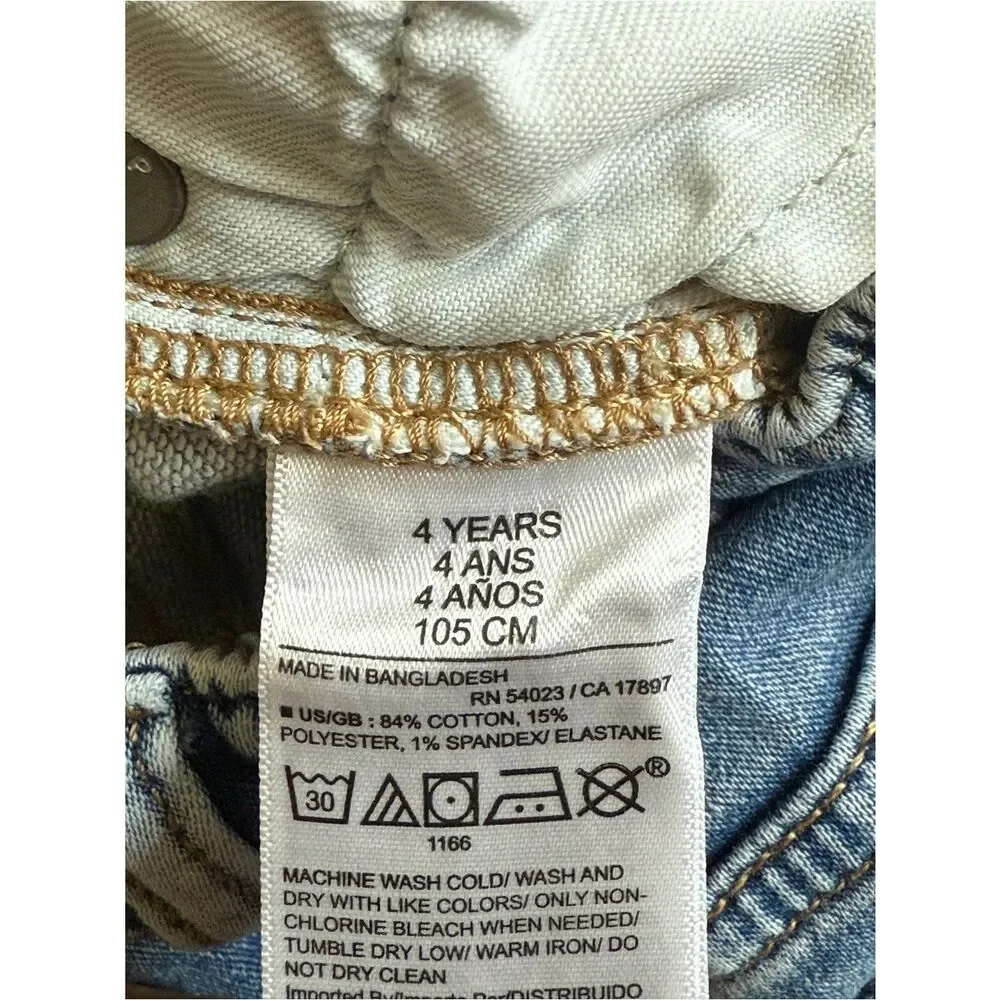 GAP Baby Elastic Waist Pull On Denim Shorts 4 Years
